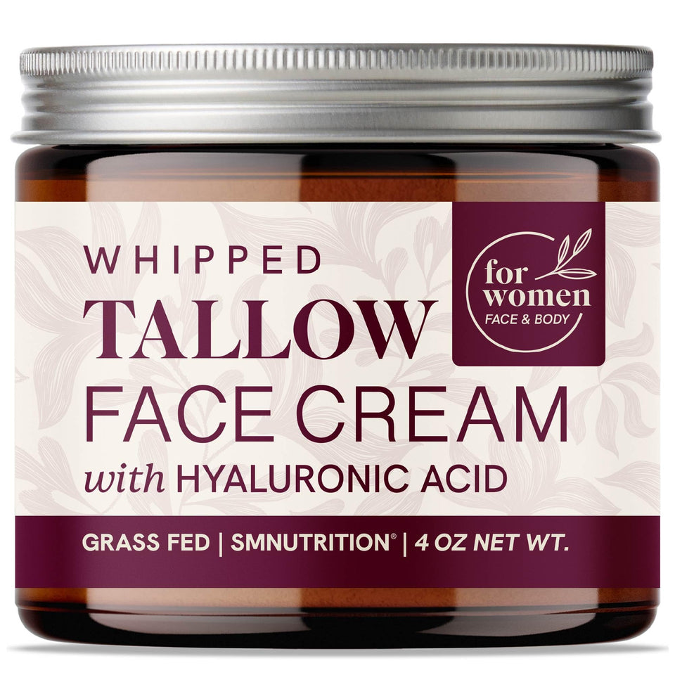 SMNutrition whipped beef tallow jar front view showing clean packaging and product benefit