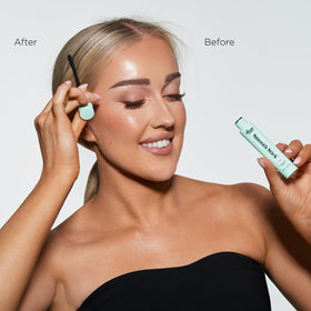 Smooth Stick serum texture on fingers demonstrates non-greasy hydration benefit