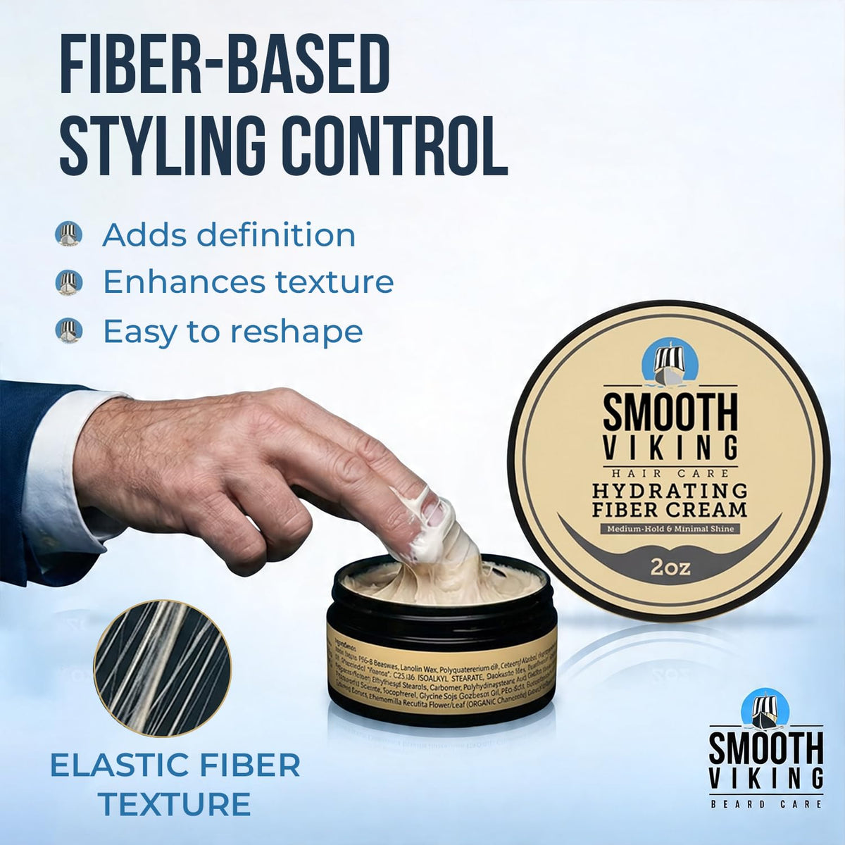 Smooth Viking before and after visualizing fuller-looking hair benefit