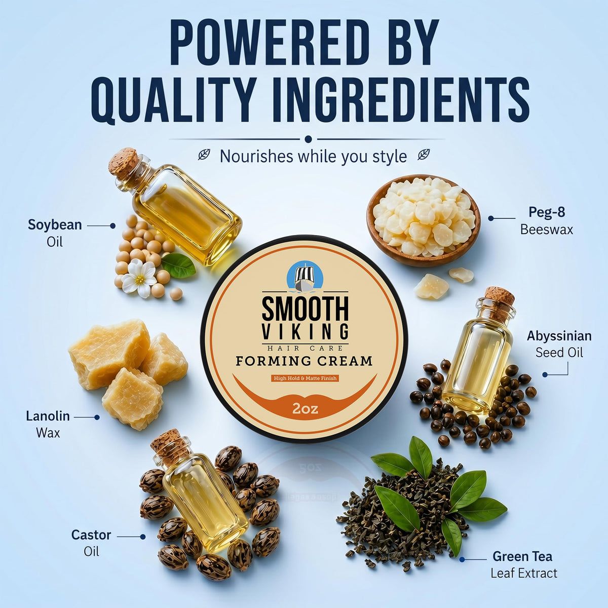 Smooth Viking beeswax and soybean oil close-up highlighting natural nourishment