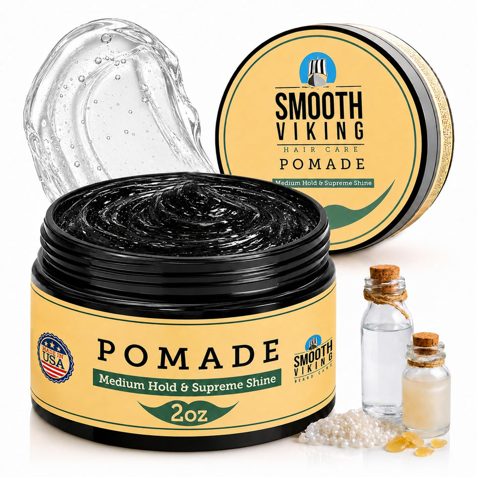 SMOOTH VIKING front jar showing brand and glossy finish benefit