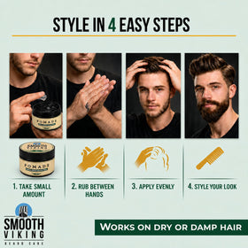 SMOOTH VIKING on bathroom counter illustrating daily grooming routine