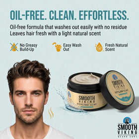 Smooth Viking on bathroom counter in lifestyle shot showing daily grooming convenience benefit