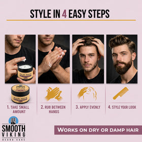 Smooth Viking jar on bathroom counter showing everyday grooming routine and results