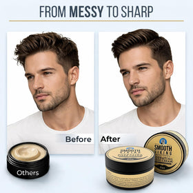 Smooth Viking profile view of styled hair demonstrating medium hold benefit