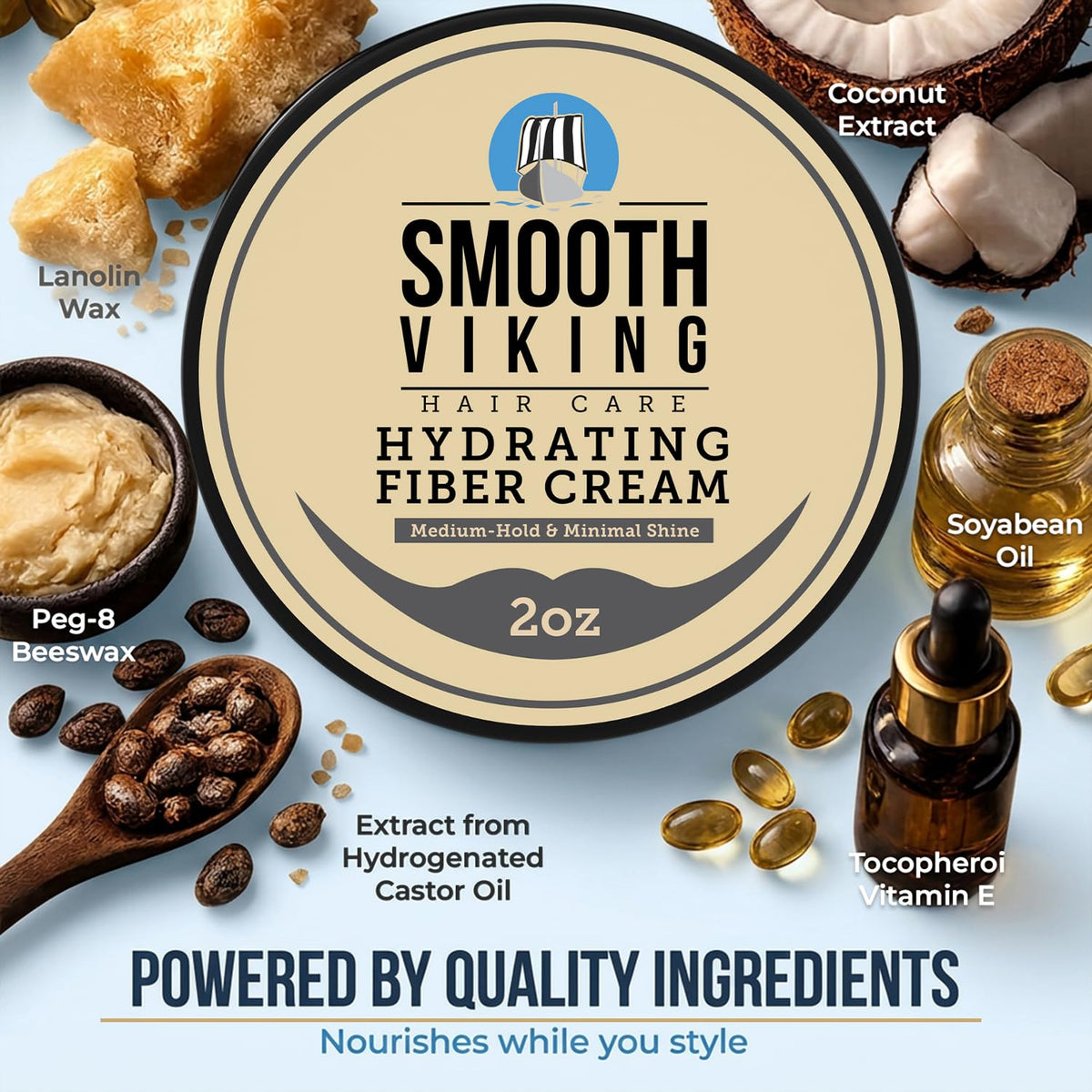 Smooth Viking close-up texture of cream highlighting lightweight fiber blend