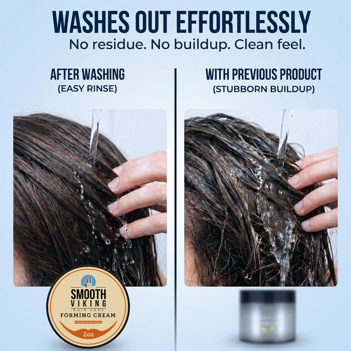 Smooth Viking jar in gym bag illustrating travel-friendly grooming convenience