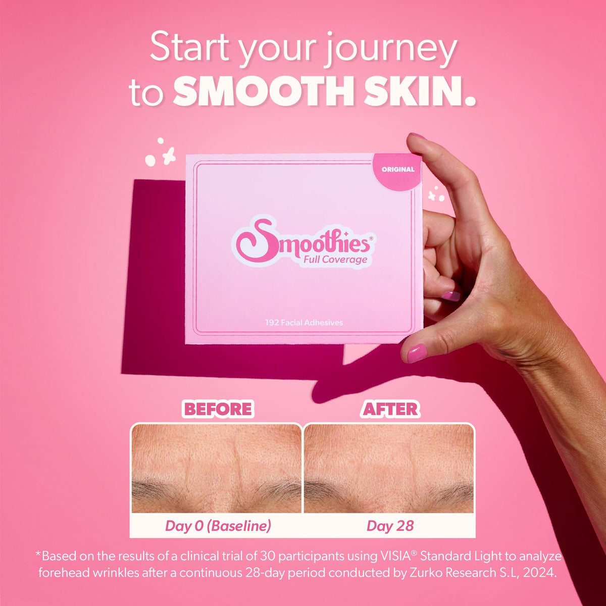 Smoothies patch smoothing crow's feet area for gentler skin appearance