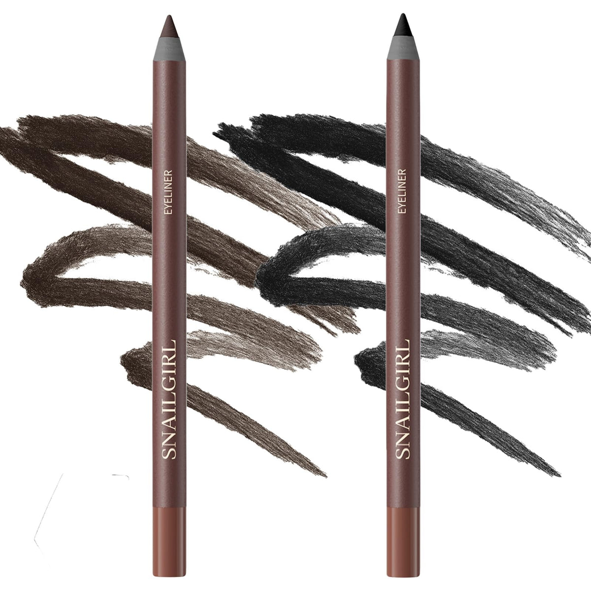 Snailgirl Eyeliner front packaging showing product duo and shade labels for easy selection