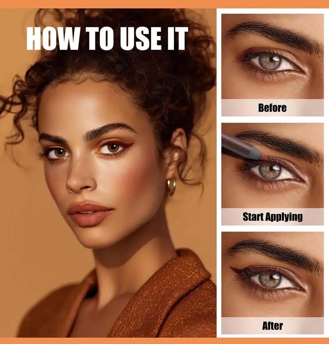 Snailgirl Eyeliner creamy stroke on skin demonstrating rich pigment and smooth glide