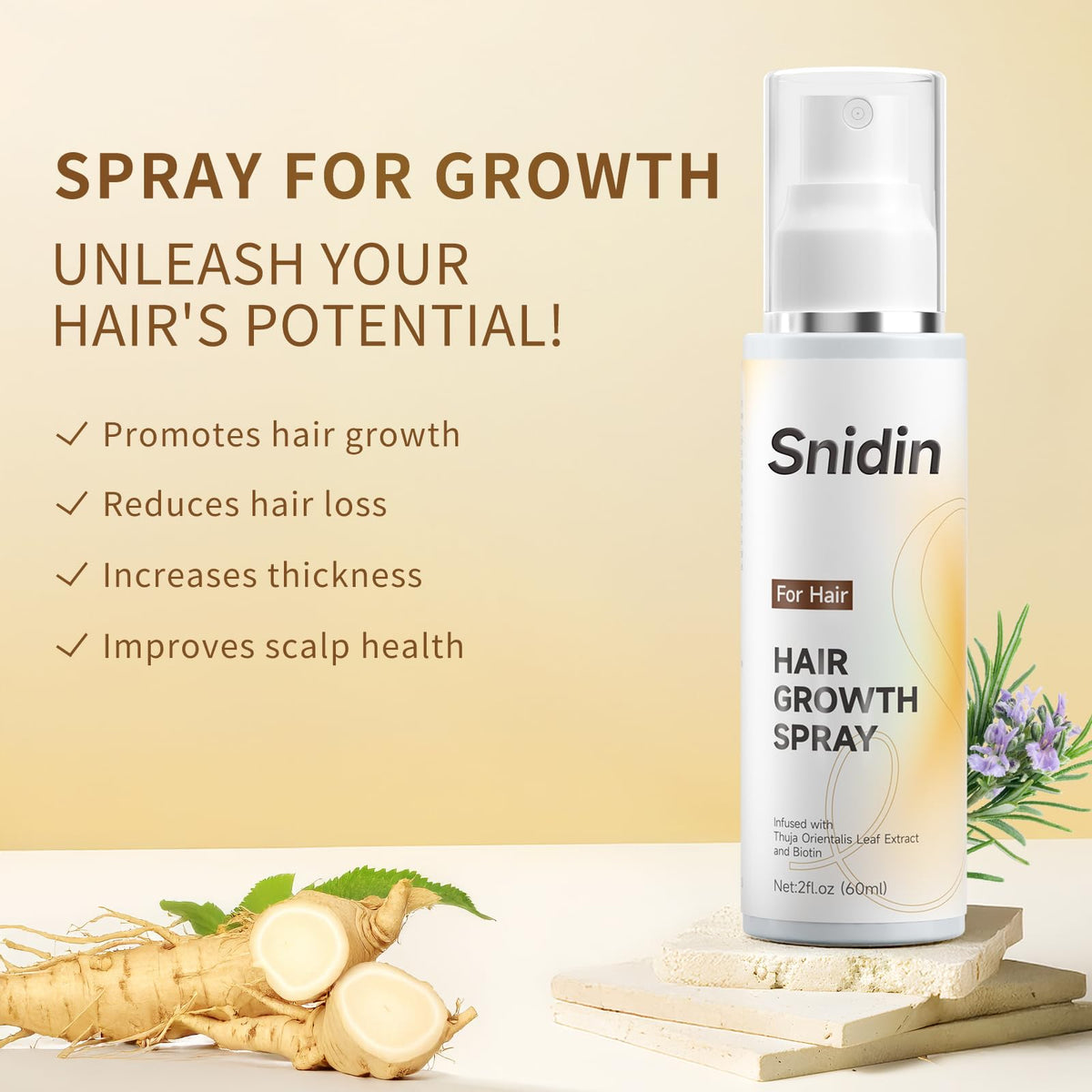 Snidin spray nozzle closeup demonstrating easy, even application benefit