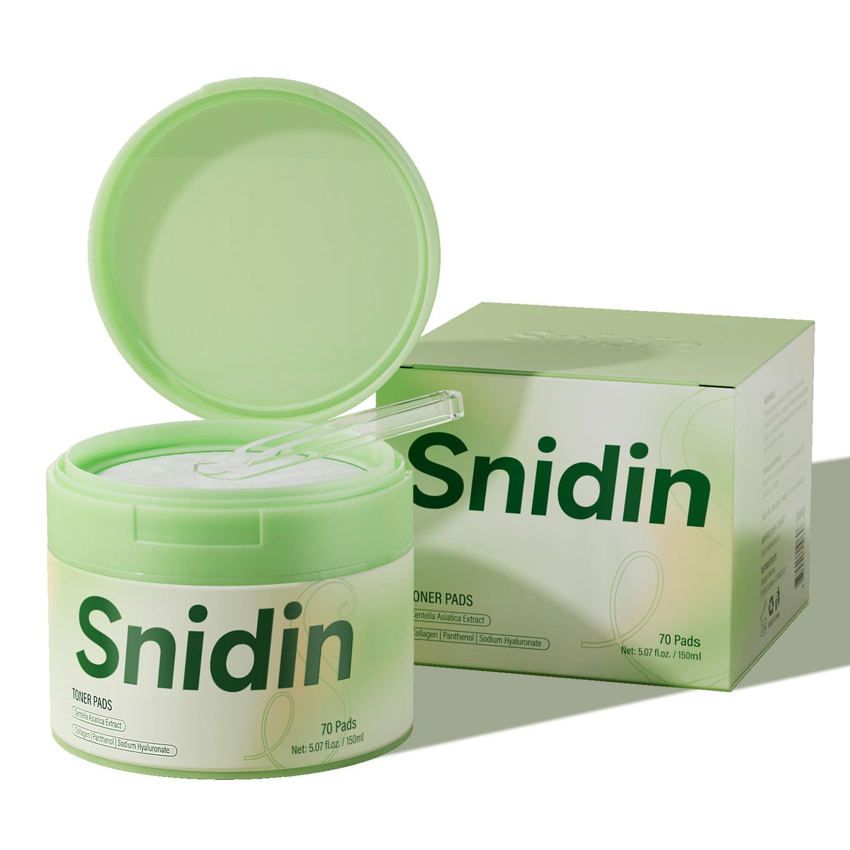 Snidin pads placed inside travel bag, ideal for skincare on the go