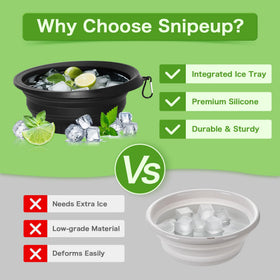 Person using Snipeup bowl for a facial plunge demonstrating quick de-puffing benefit