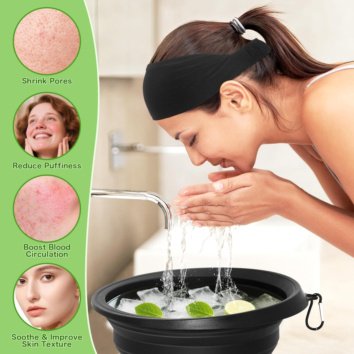 Snipeup bowl folded flat beside passport to show travel-friendly compactness