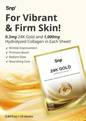 SNP 24K gold particles visible in essence adding luminous finish benefit