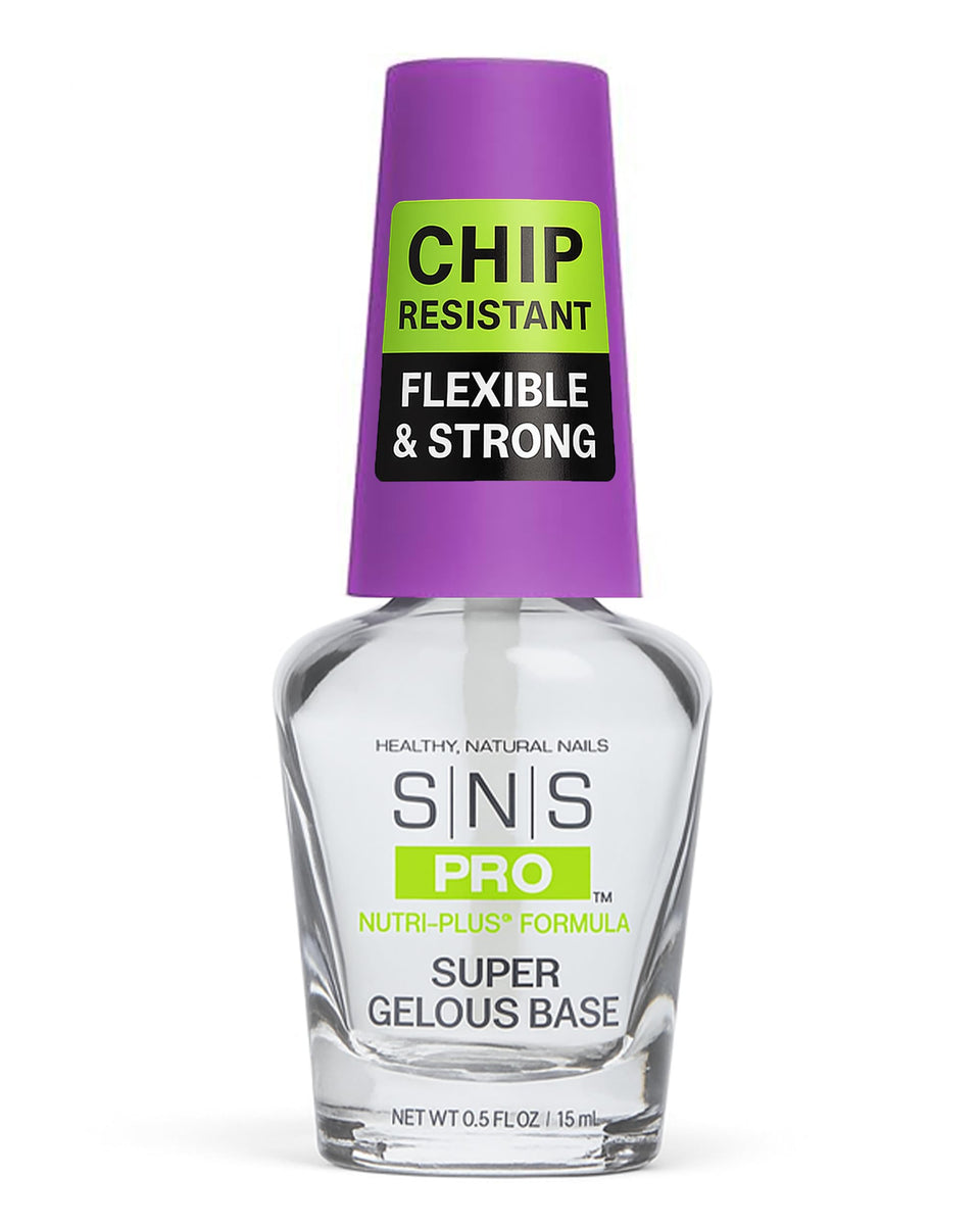 SNS Gelous Base front bottle showing label and size for easy identification