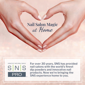 SNS Gelous Base finished nails in lifestyle setting showcasing glossy salon results