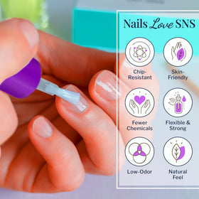 SNS Gelous Base texture droplet highlighting viscosity and fast-dry advantage