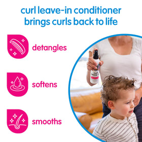 SO COZY fine mist spray close-up demonstrating even application for easy detangling
