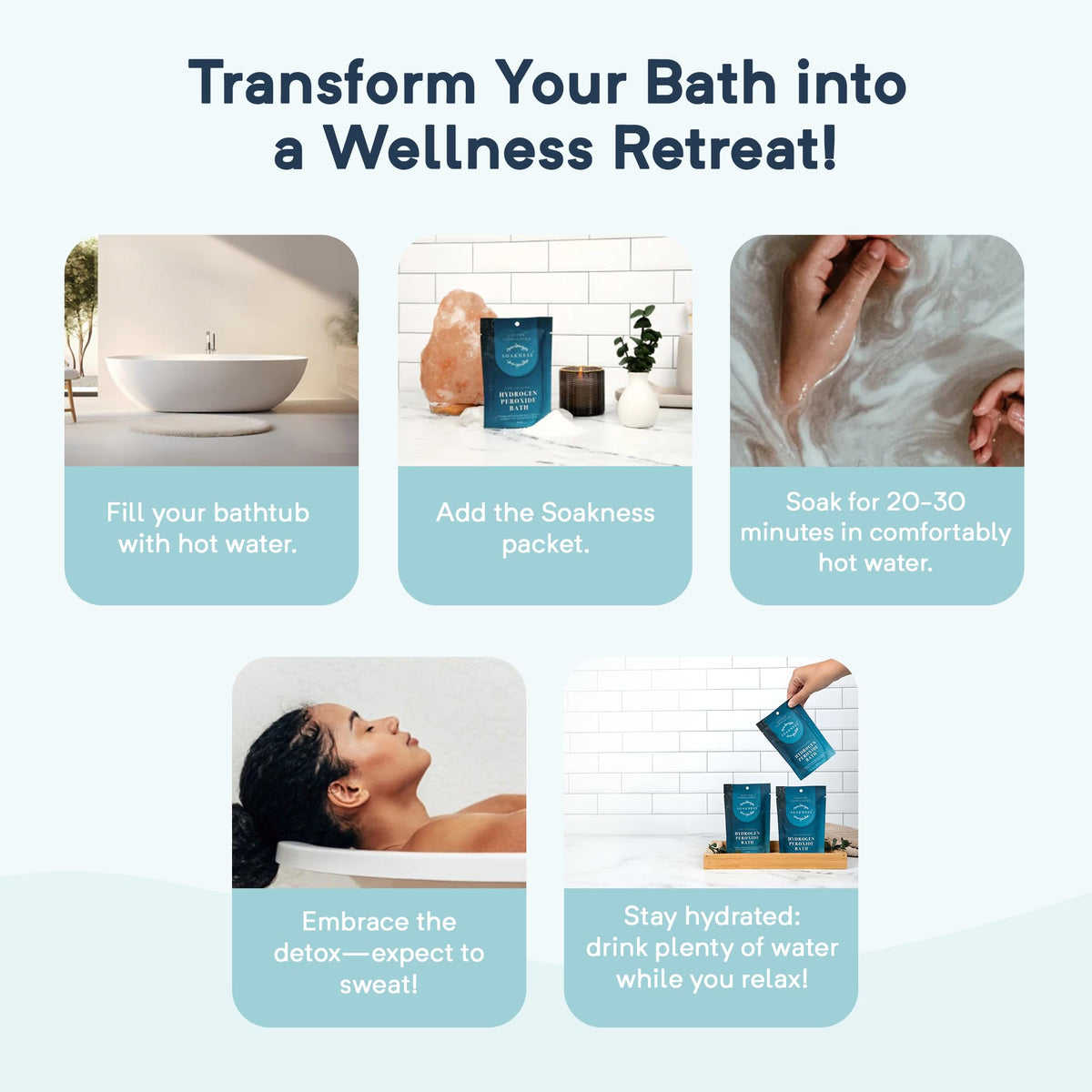 Soakness foot soak in basin demonstrating targeted relief and circulation boost
