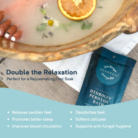 Soakness open sachet pouring into water to show easy single-use convenience