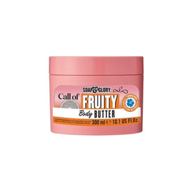 Soap & Glory tub front view showing vibrant tropical packaging and benefit of deep hydration
