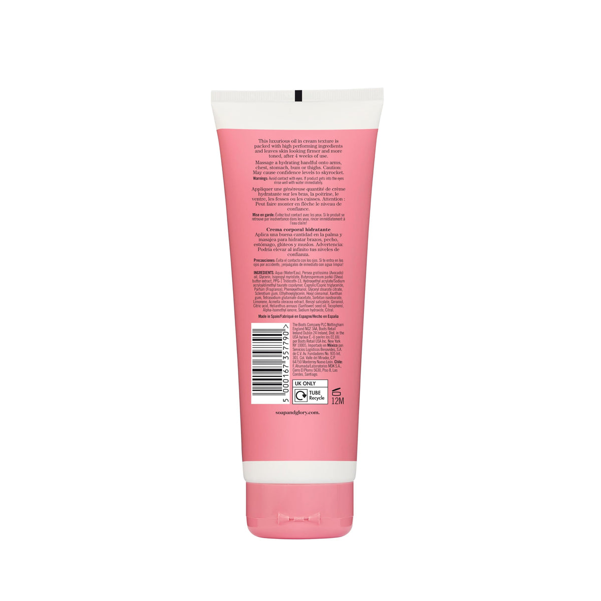 Soap & Glory pump dispensing cream, demonstrating controlled use and easy application