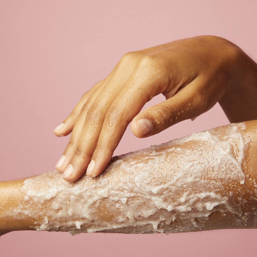 Soap & Glory creamy foam lather in hand illustrating cleansing plus buffing benefits