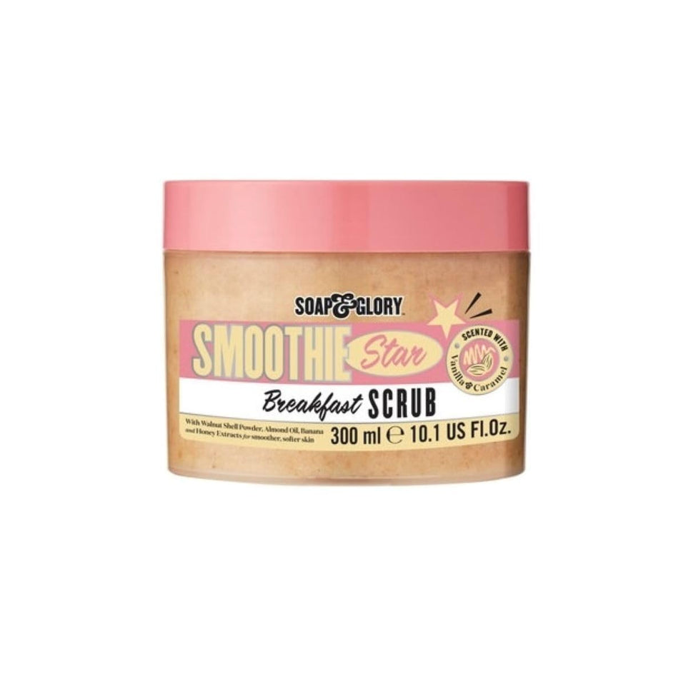 Soap & Glory front packaging showing jar and label for immediate recognition and clarity