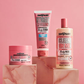 Soap & Glory application on arm illustrating smooth spread and immediate absorption
