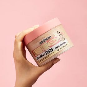 Soap & Glory ingredients label detail highlighting key extracts and clean formula benefit