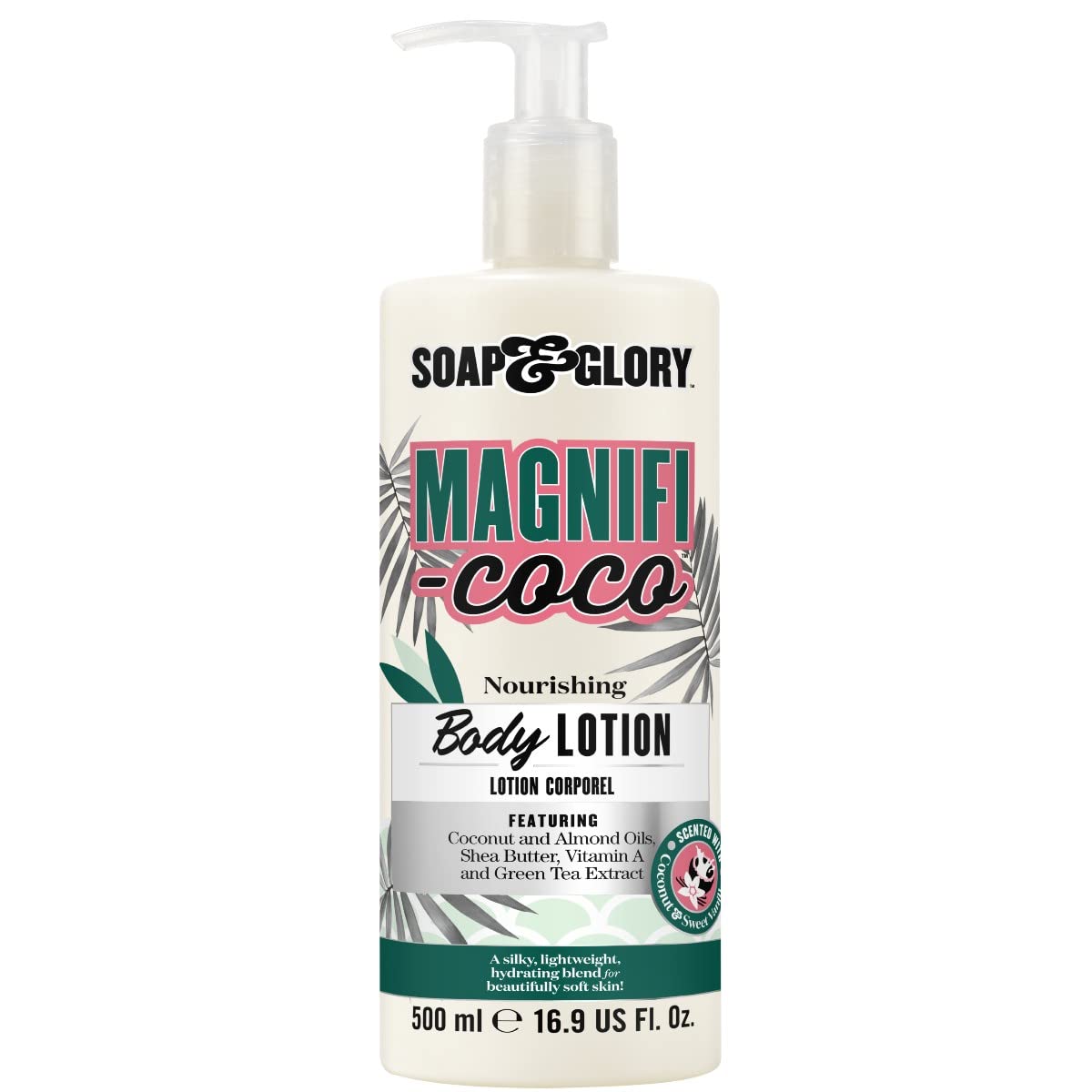 Soap & Glory front bottle showing product and size for easy identification