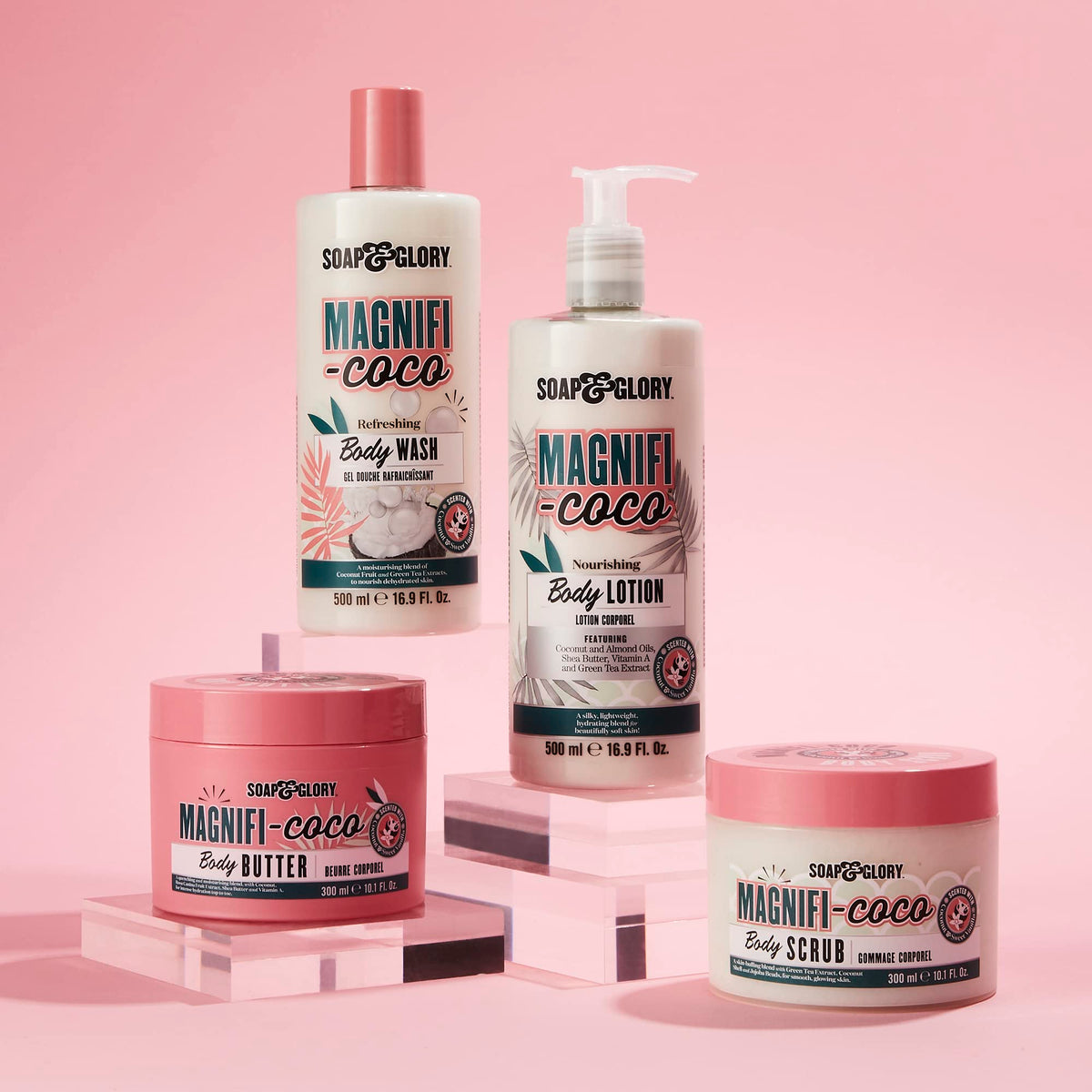 Soap & Glory lotion poured onto skin demonstrating quick absorption benefit