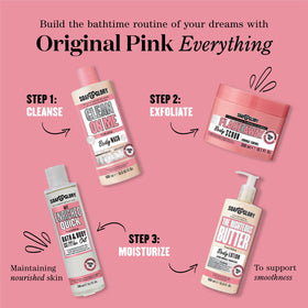 Soap & Glory scent mood with flowers and fruit, conveys fresh fruity-floral fragrance