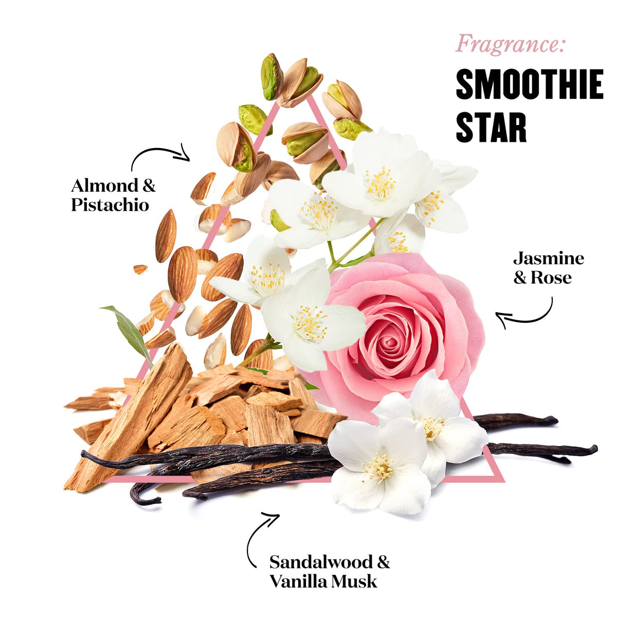 Soap & Glory size next to hand for visual scale and travel-friendly 300ml convenience