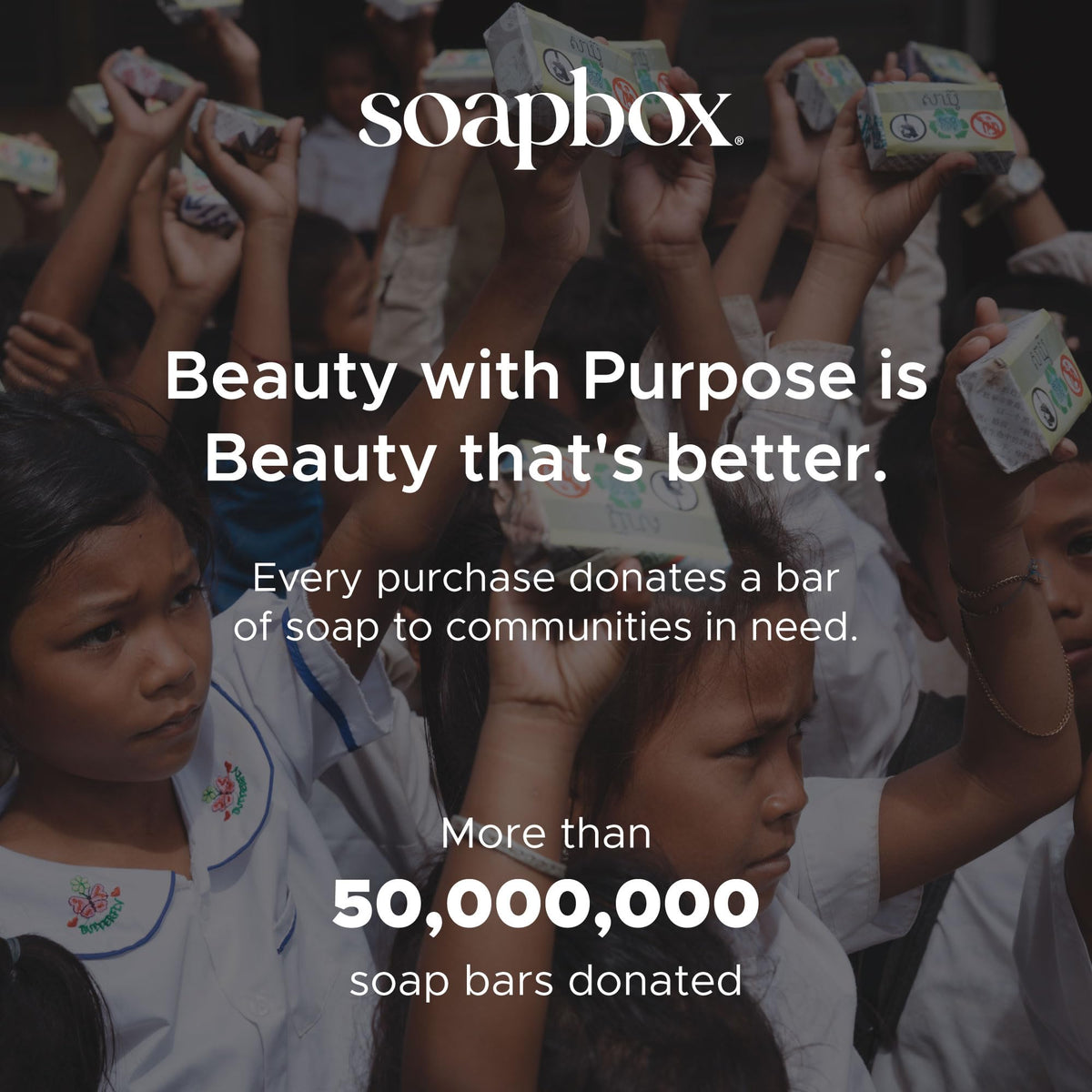 Soapbox biotin shampoo on bathroom shelf in lifestyle setting for fuller hair