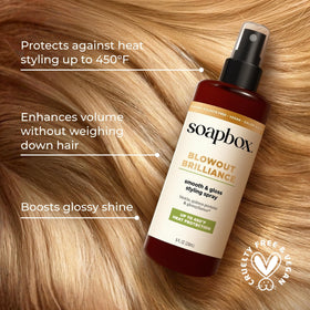 Soapbox texture droplet on palm highlighting lightweight, non-greasy formula