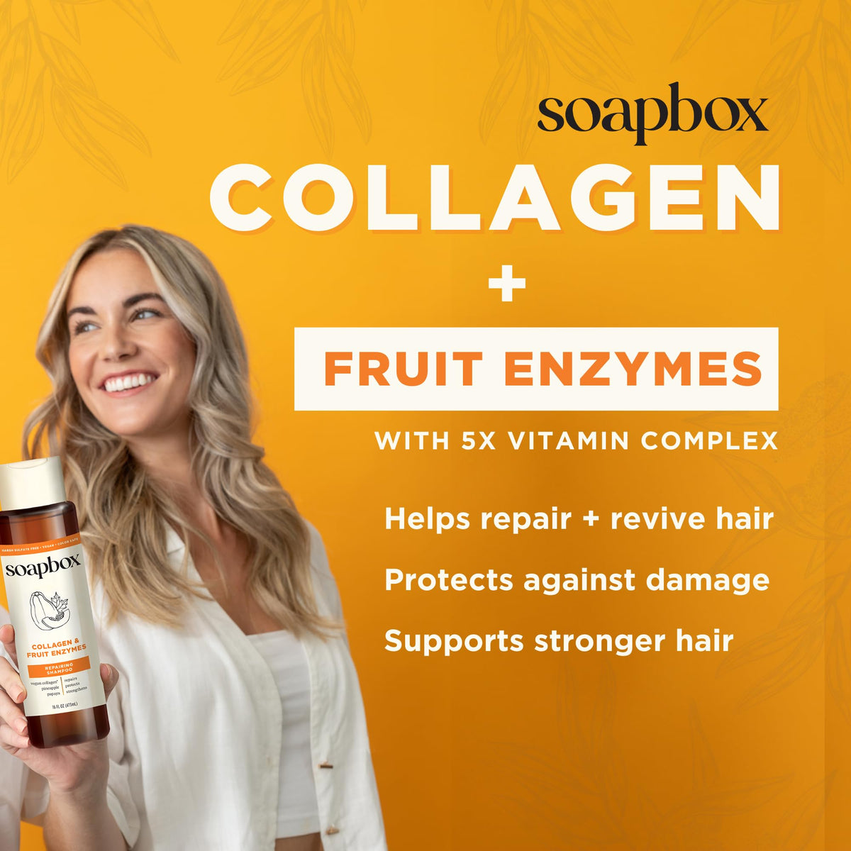 Soapbox shampoo and conditioner placed on bathroom shelf giving a real-life routine scene