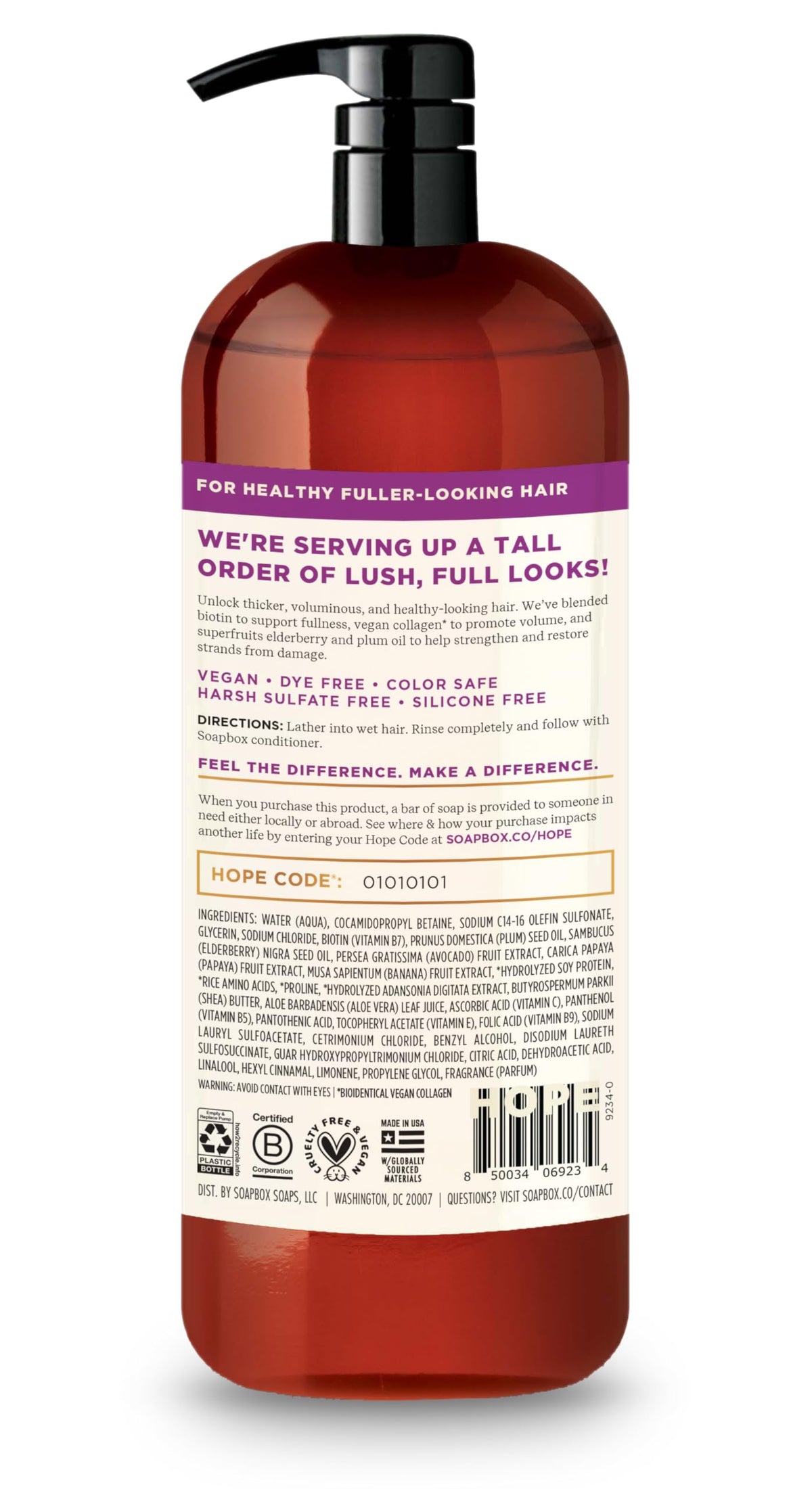 Soapbox bottles styled with towel showing salon-ready grooming benefit
