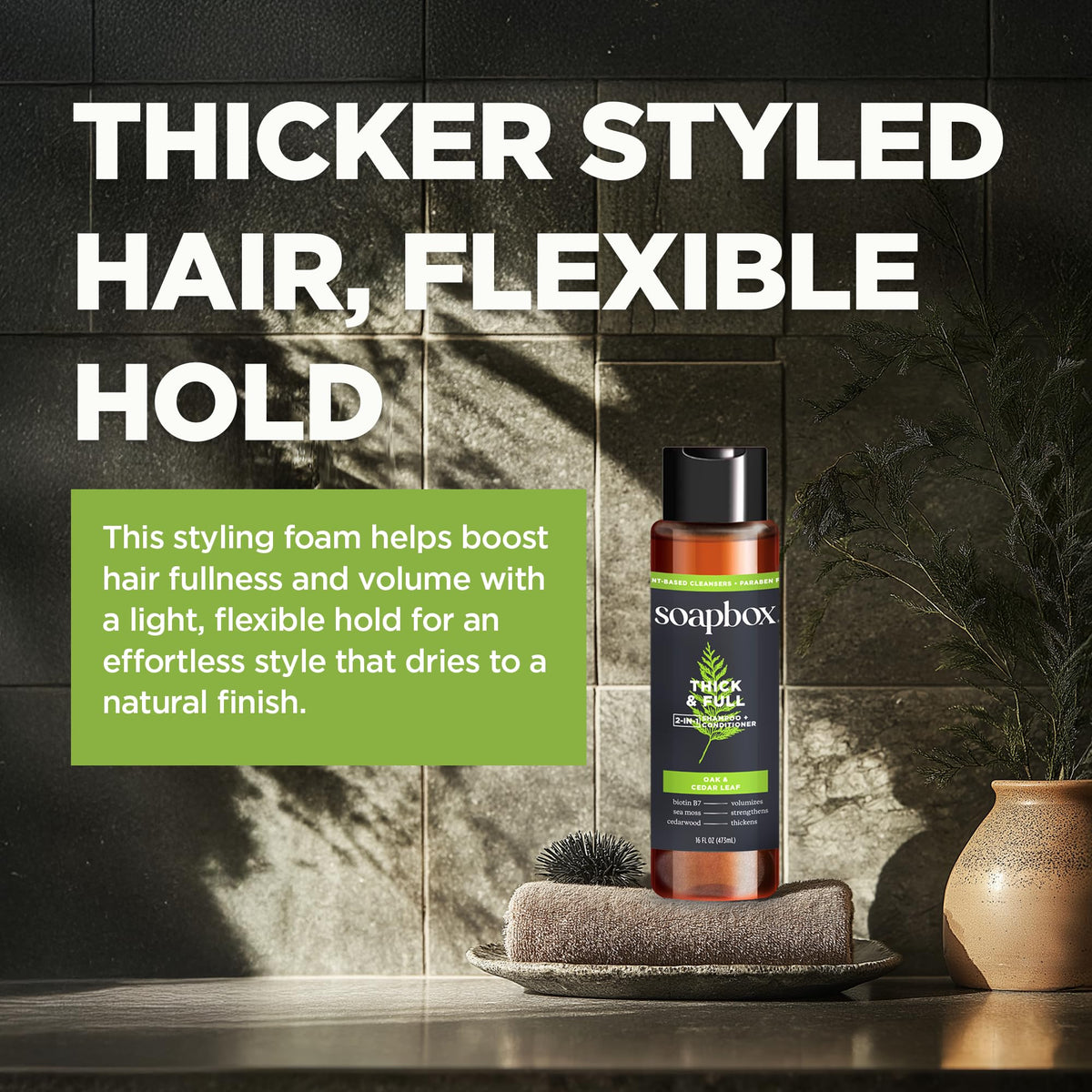 Soapbox product label close-up highlighting clean ingredients and promise