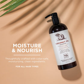 Close-up pouring shampoo texture showcasing Soapbox moisture-rich lather