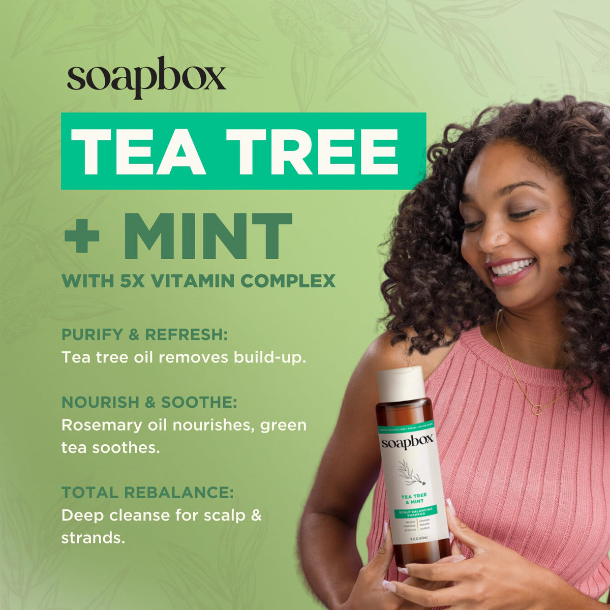 Soapbox shampoo and conditioner duo in a shower setting demonstrating refreshing use