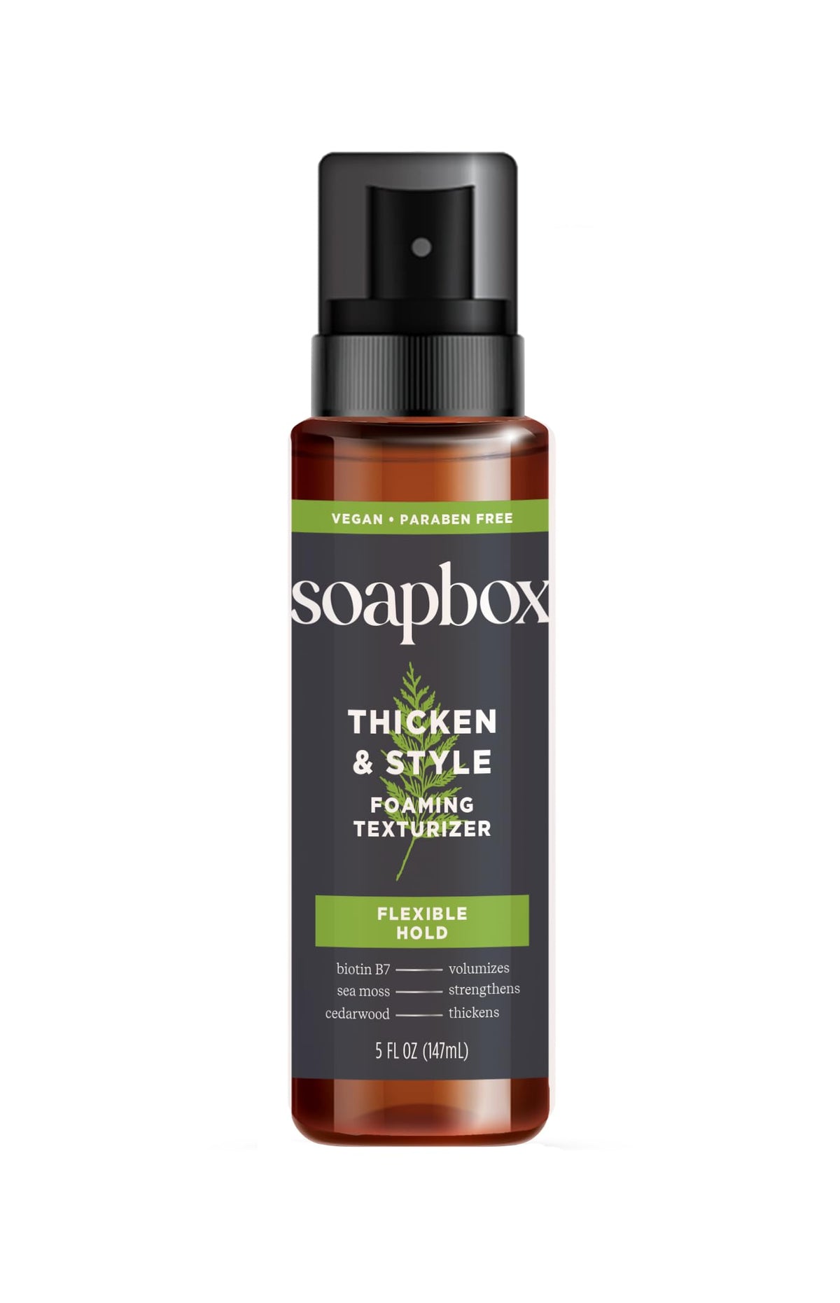 Soapbox foaming texturizer front packaging showing product and benefits