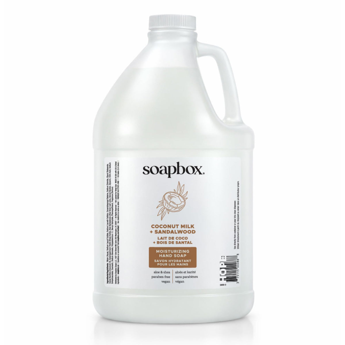 Soapbox gallon front label showcasing scent and size for clear choice