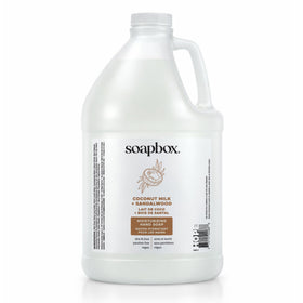Soapbox gallon front label showcasing scent and size for clear choice