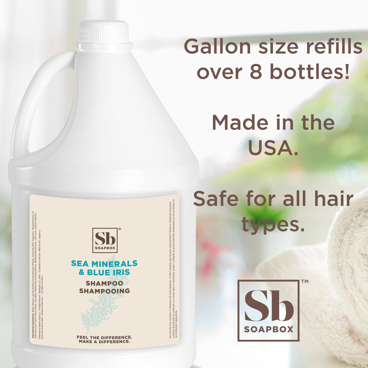 Soapbox label close-up highlighting product name and clean-ingredient clarity benefit