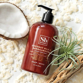 Soapbox lather in hand demonstrating gentle cleansing and soft finish