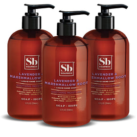 Soapbox front packaging showing lavender scent and moisturizing benefits