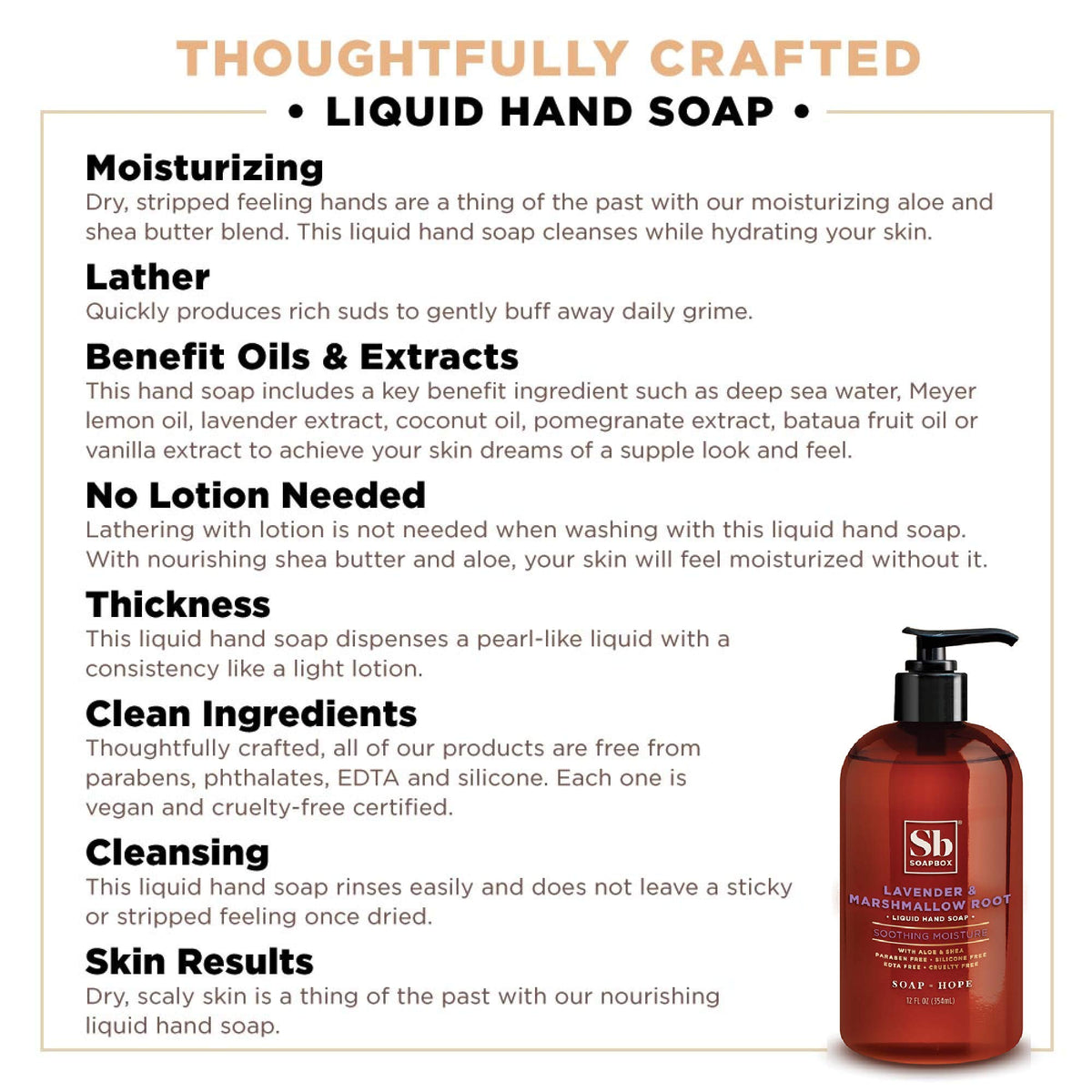 Soapbox rich lather close-up demonstrating gentle cleansing and hydration