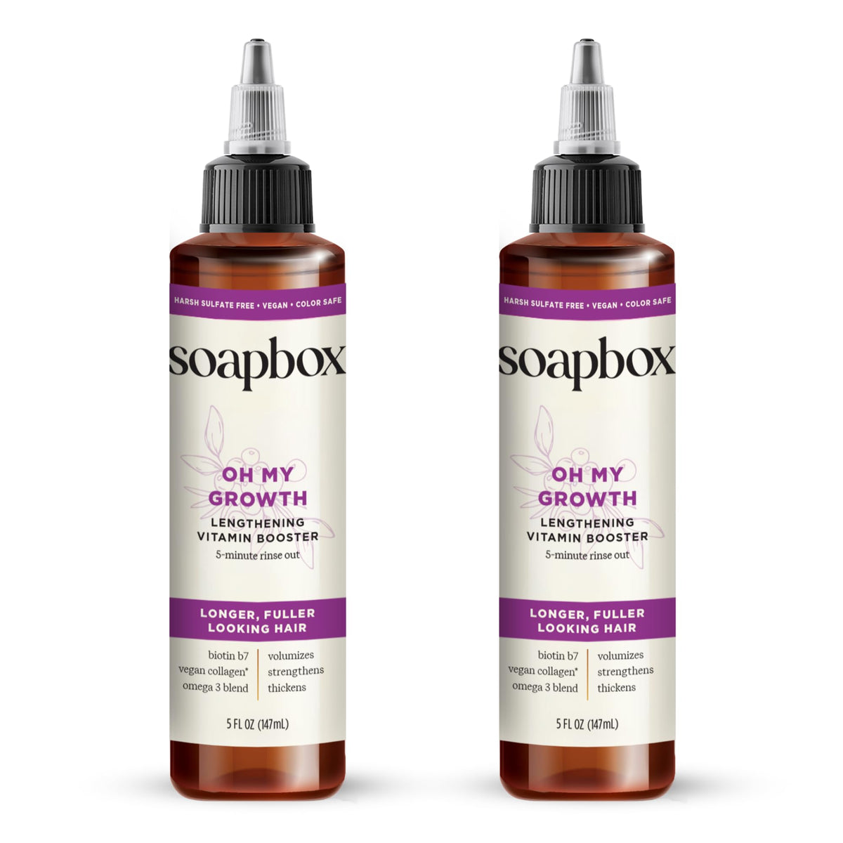 Soapbox front packaging showing product and two-pack benefit